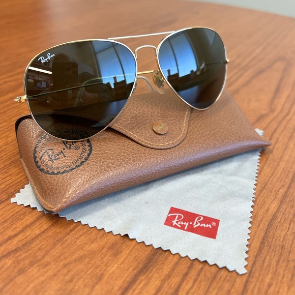 Custom Ray-Ban Large Metal Aviators - Picture 1 of 6